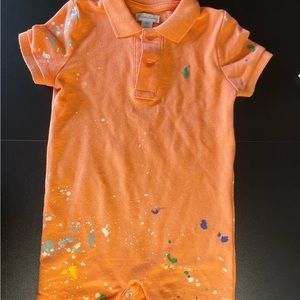 Paint splatter polo romper (24 months)